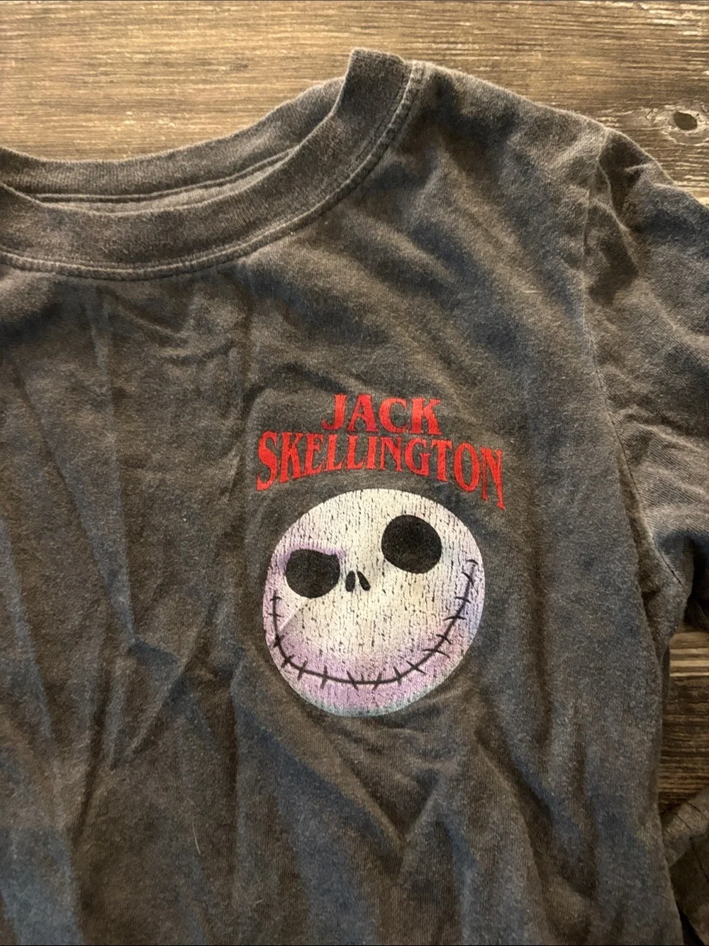 Disney Gray & Red Jack Skellington Long Sleeve Tee Nightmare before Christmas